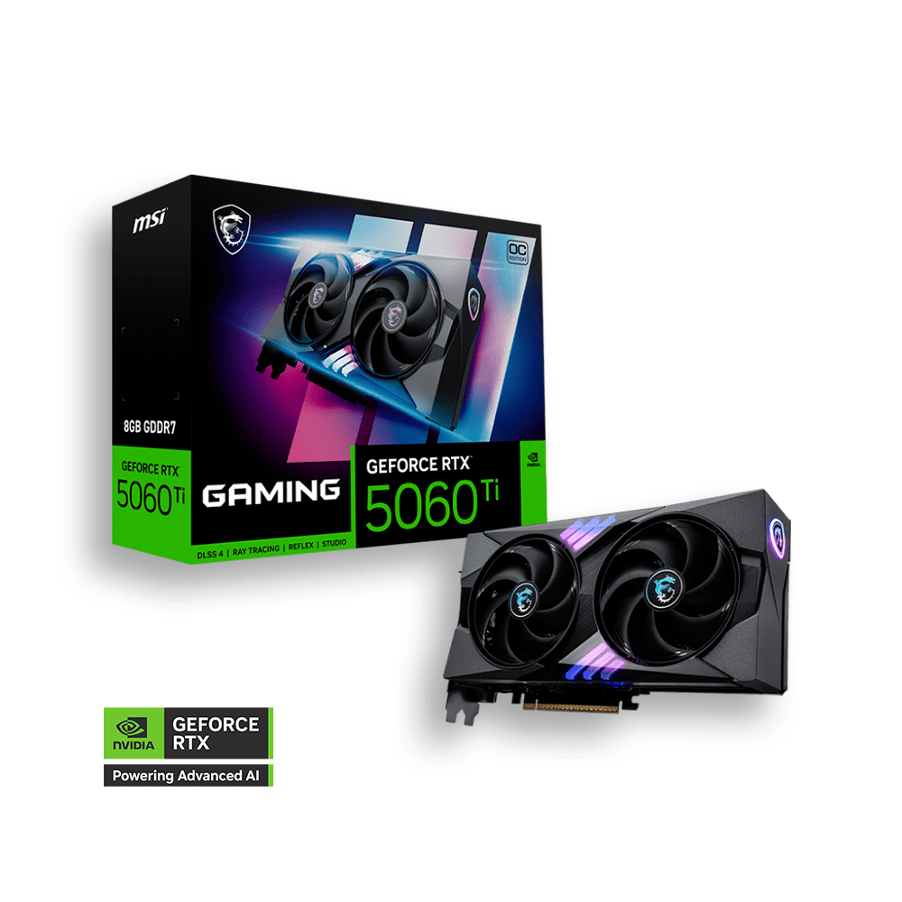 Tarjeta De Video MSI Nvidia Geforce Rtx-5060ti Gaming Oc 2x 8 Gigas