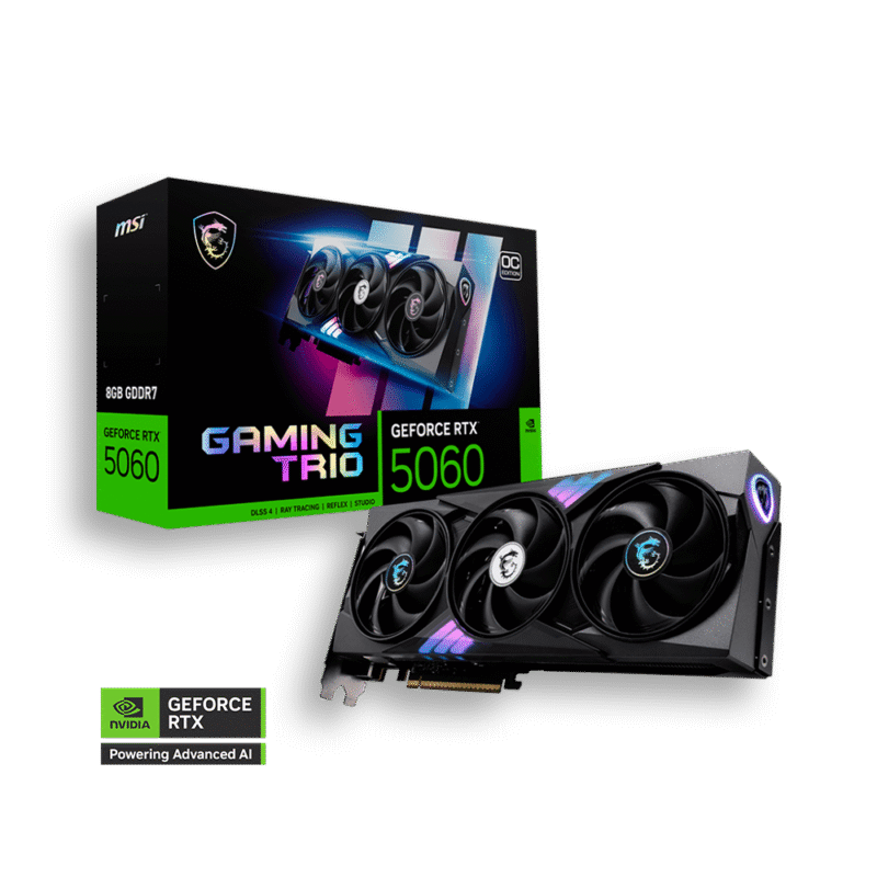 Tarjeta De Video MSI Nvidia Geforce Rtx-5060 Gaming Trio Oc 3x 8 Gigas