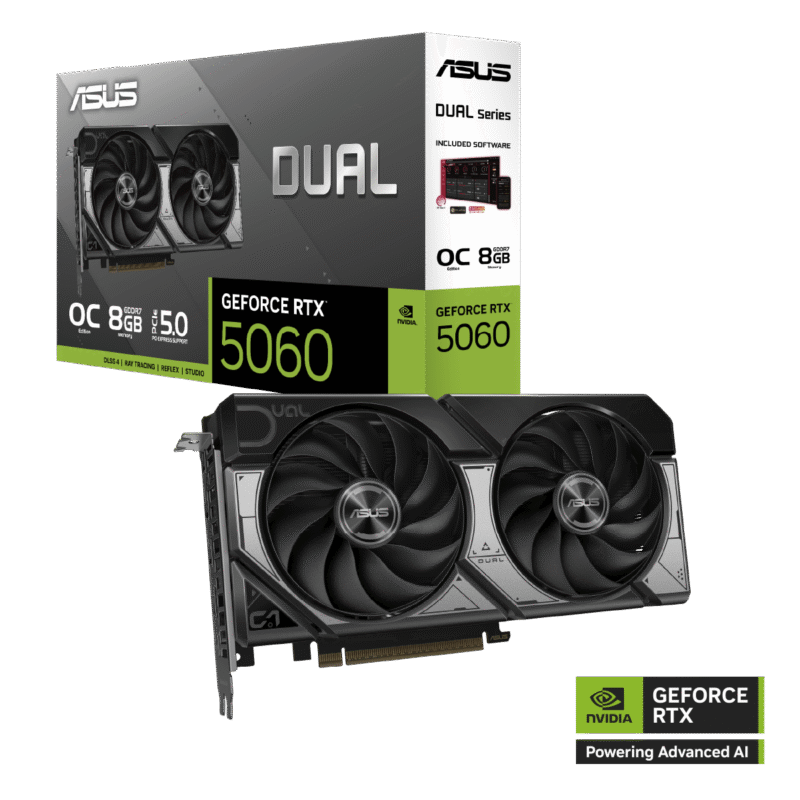 Tarjeta De Video Asus Tuf Geforce Rtx-5060 Dual Oc 8 Gigas